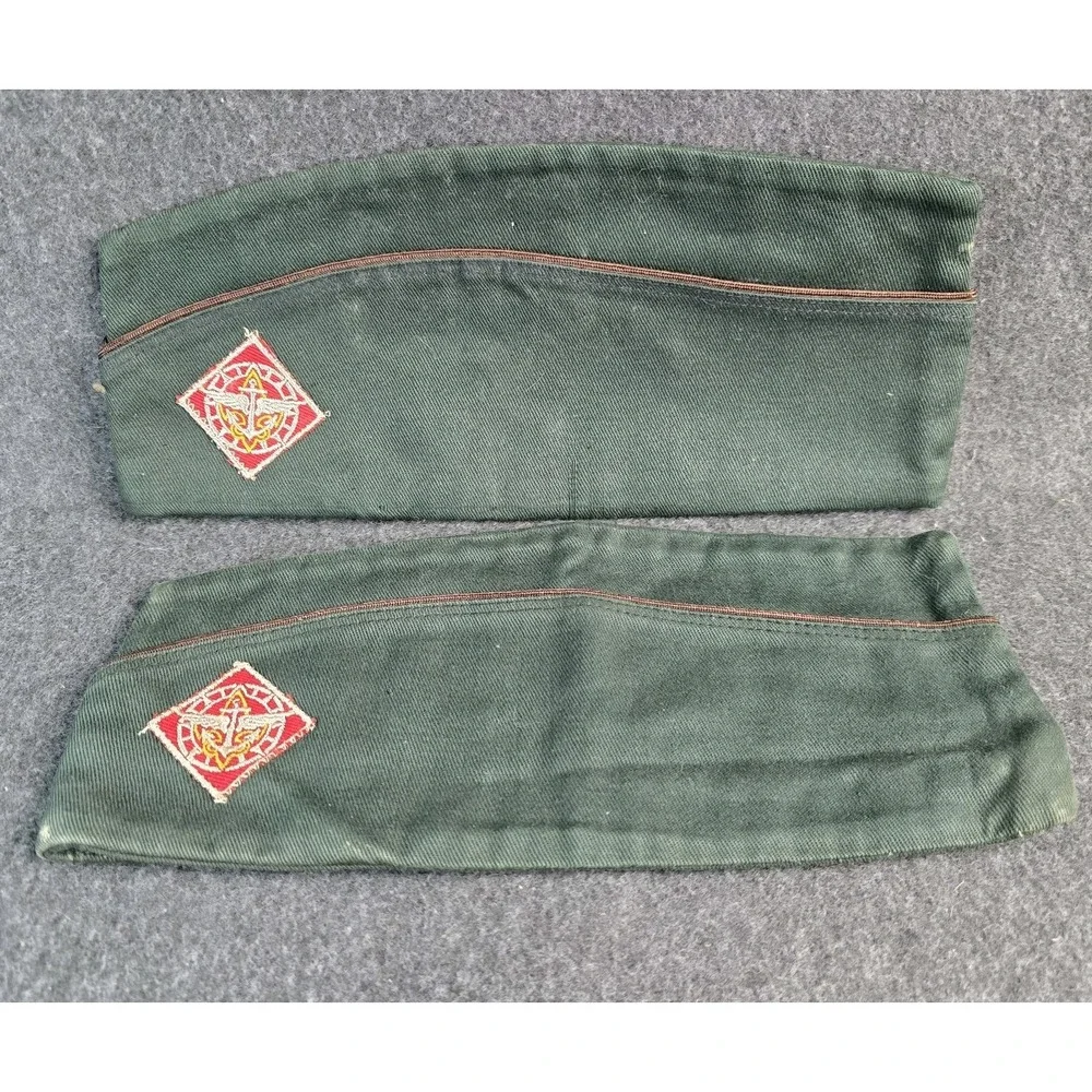 2 - Vintage Explorers Sanforized Garrison Hat LARGE Size Boy Scouts BSA